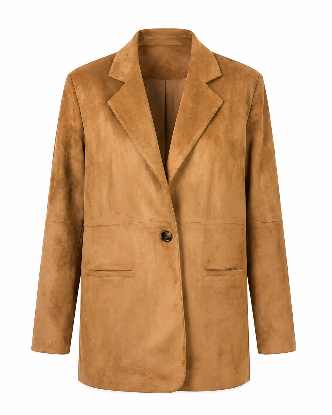 Vegan Suede Tailored Coat
