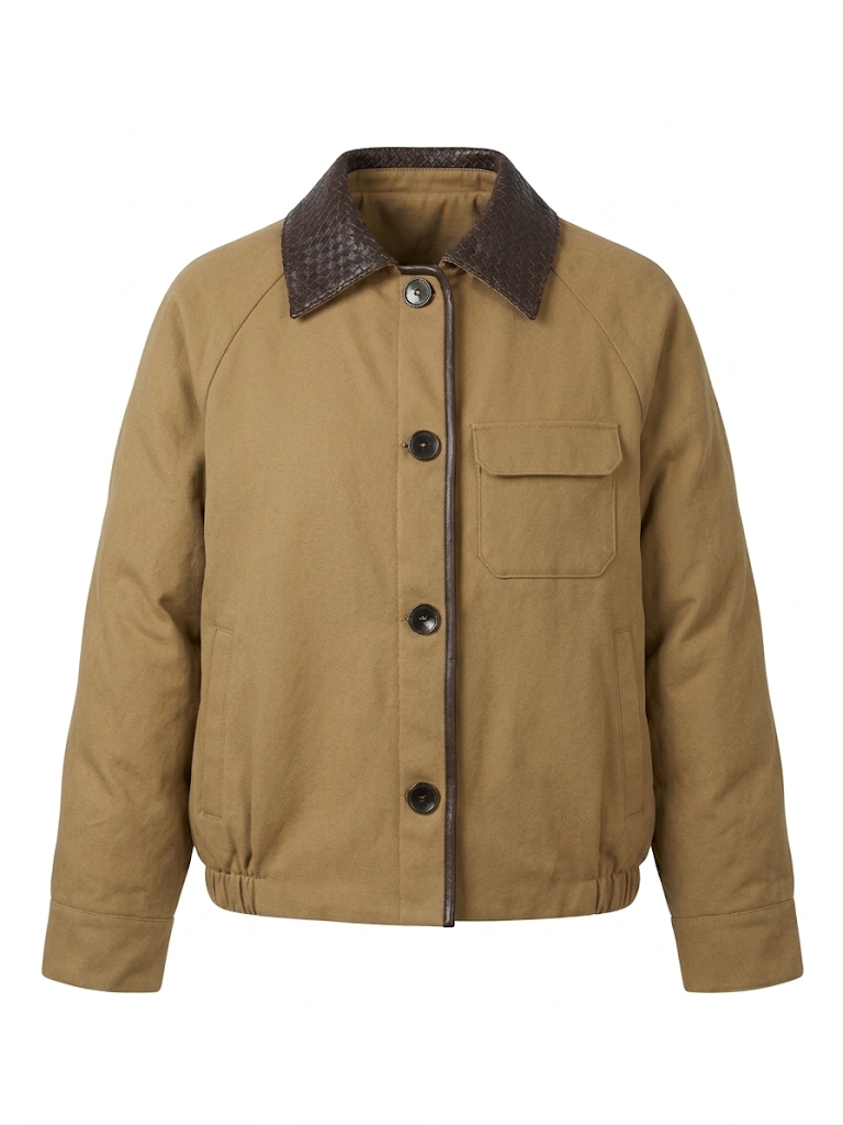 Leather Trimmed & Down Filled Jacket