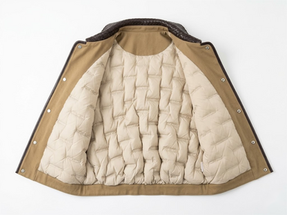 Leather Trimmed & Down Filled Jacket